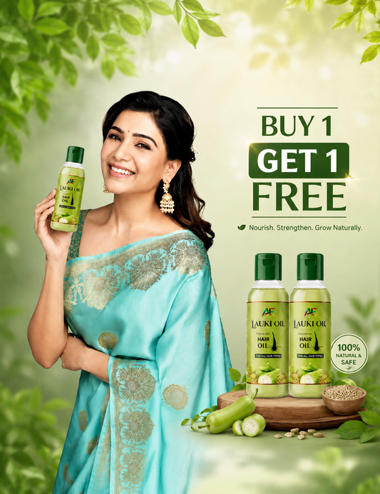 Lauki Hair Oil – Natural Hair Growth & Shine Formula ( Buy 1 Get 1 Free)