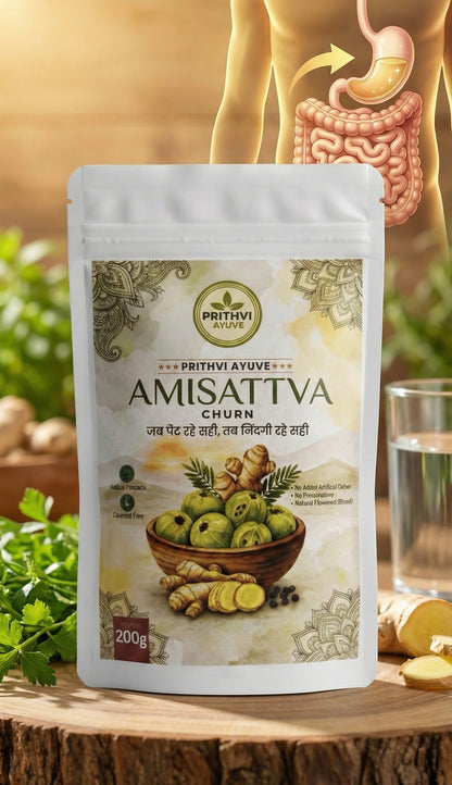 Amisattva Churn – Ayurvedic Digestive Powder for Gas, Acidity & Indigestion | Herbal Digestive Care (BUY 1 GET 1 FREE)