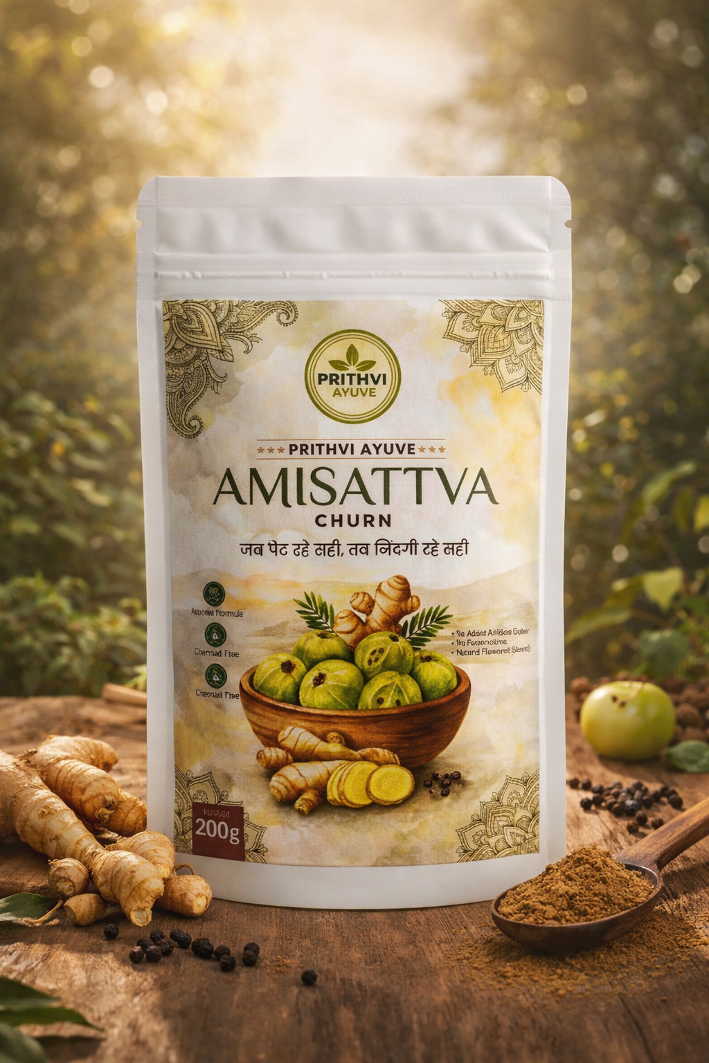 Amisattva Churn – Ayurvedic Digestive Powder for Gas, Acidity & Indigestion | Herbal Digestive Care (BUY 1 GET 1 FREE)